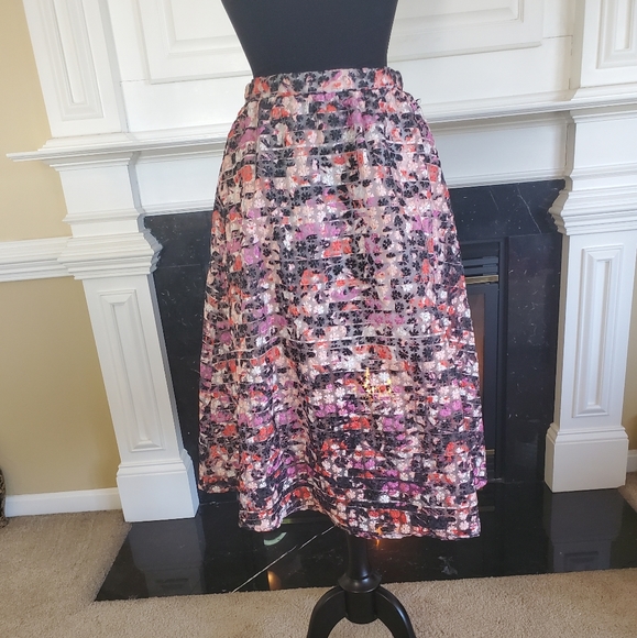NEW SAM EDELMAN FLORAL SKIRT - Picture 1 of 7